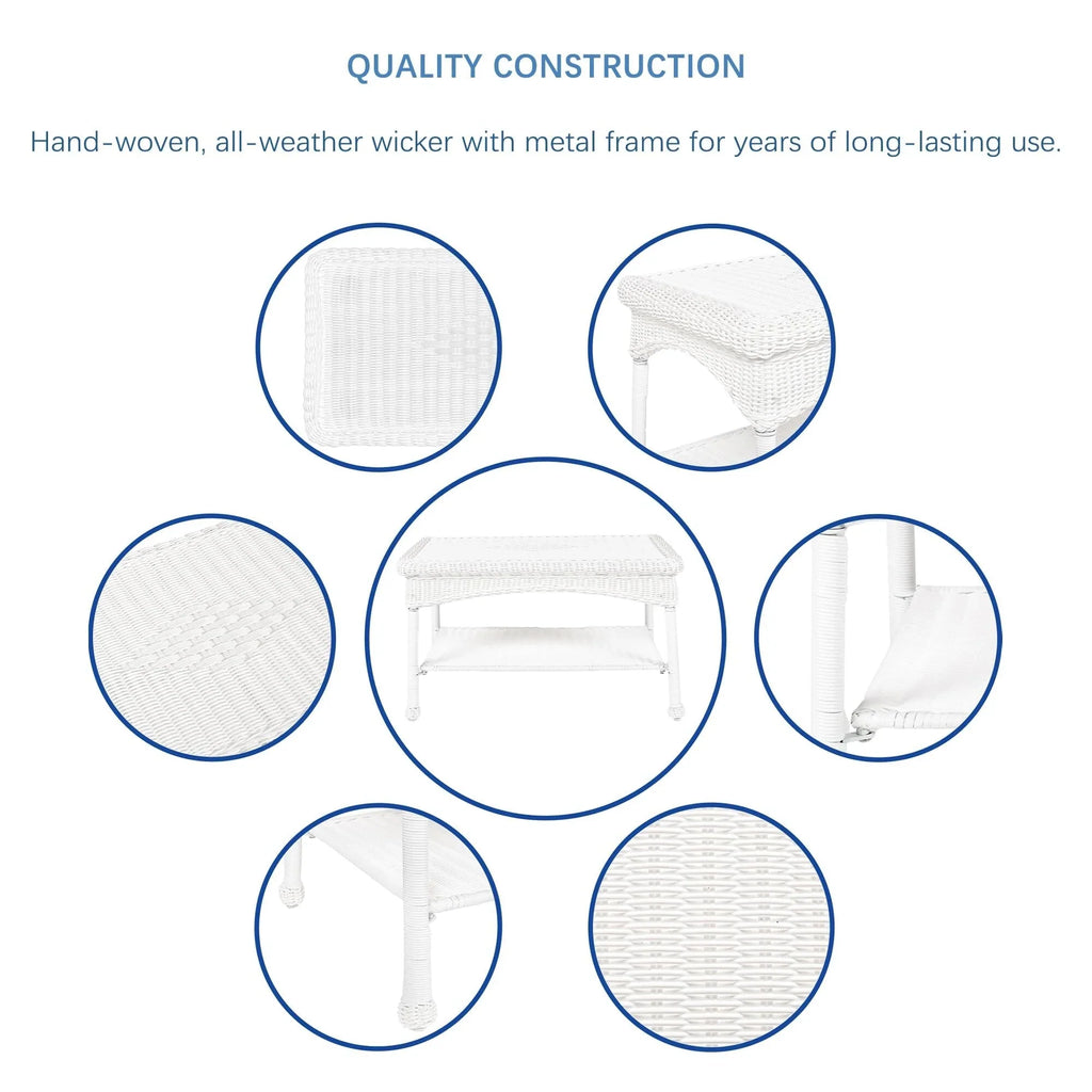 Wicker Patio 4-piece Conversation Set