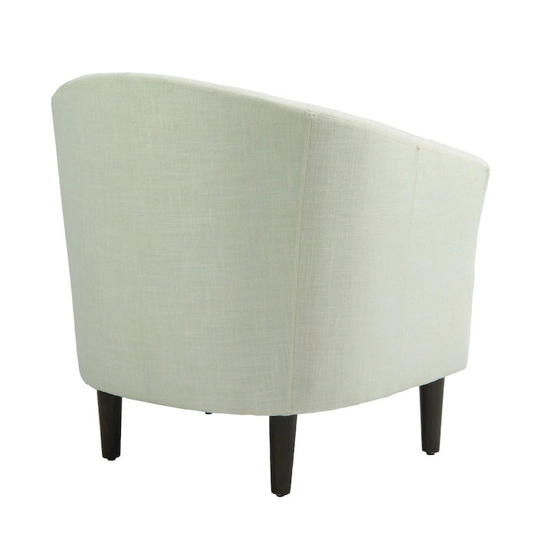 2 Set Modern Linen Barrel Accent Chairs Club Armchair