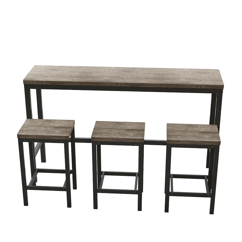 Pub Table Set with 3 Stools