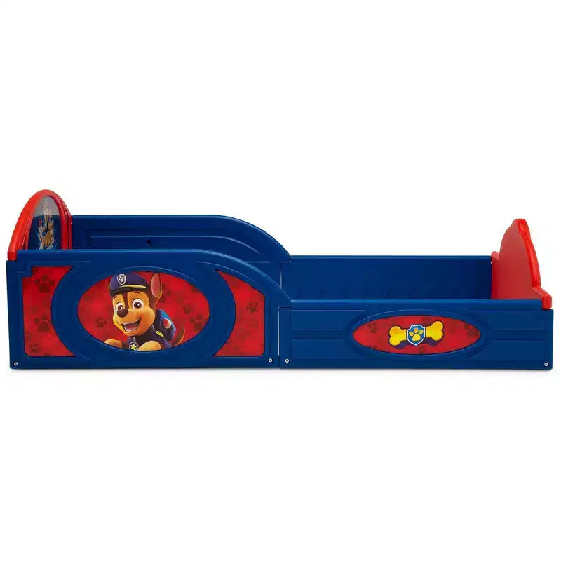 Παιδικό κρεβάτι από πλαστικό Delta Children Sleep and Play με ενσωματωμένα κάγκελα προστασίας - PAW Patrol