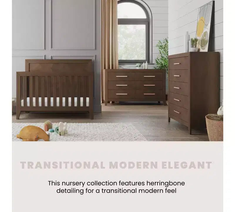 Σετ βρεφικού δωματίου Child Craft Kieran, κούνια, συρταριέρα και μπαούλο, 3 τεμαχίων, περιλαμβάνει μετατρεπόμενη κούνια 4 σε 1, συρταριέρα και μπαούλο