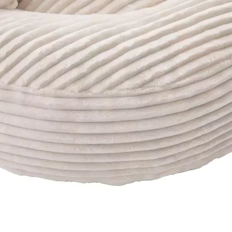 Καναπές Bean Bag για ενήλικες και παιδιά, υπερμεγέθης πολυθρόνα πουφ από κοτλέ ύφασμα με 3 μαξιλάρια και μπράτσα για το σαλόνι και την κρεβατοκάμαρα
