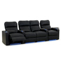 Octane Turbo XL700 Power Leather Home Theater Seating Set (Row of 4)