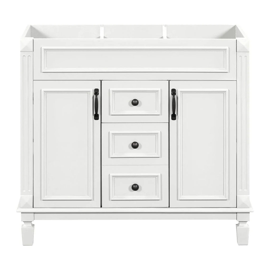 Μοντέρνο έπιπλο μπάνιου 36 ιντσών με νιπτήρα, καθρέπτη-ντουλάπι, 2 πόρτες και 2 συρτάρια