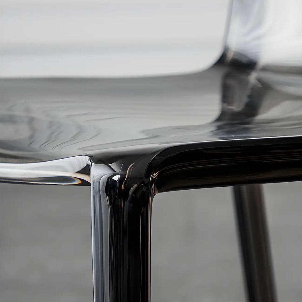 Amber Acrylic Armless Low Back Dining Chair