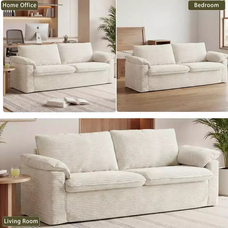 Καναπές Dyonery 86 Cloud Loveseat, Βαθύ Κάθισμα & Μαξιλάρια Φαρδύς Μπράτσων, Στιβαρός Σκελετός, Εργονομικός Σχεδιασμός που Επιτρέπει την Αναπνοή του Υφάσματος