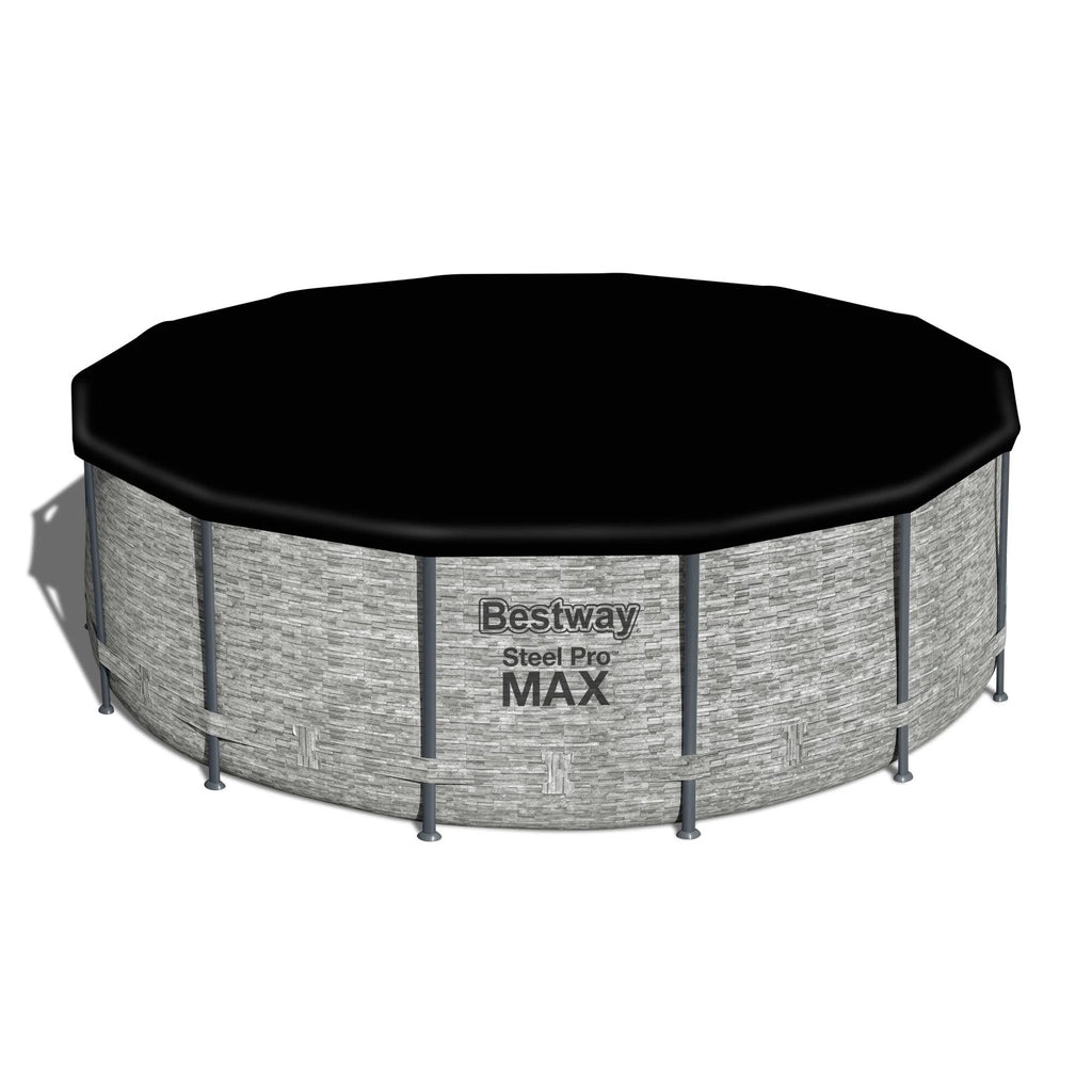 Στρογγυλή υπέργεια πισίνα Bestway Steel Pro MAX με αντλία και κάλυμμα