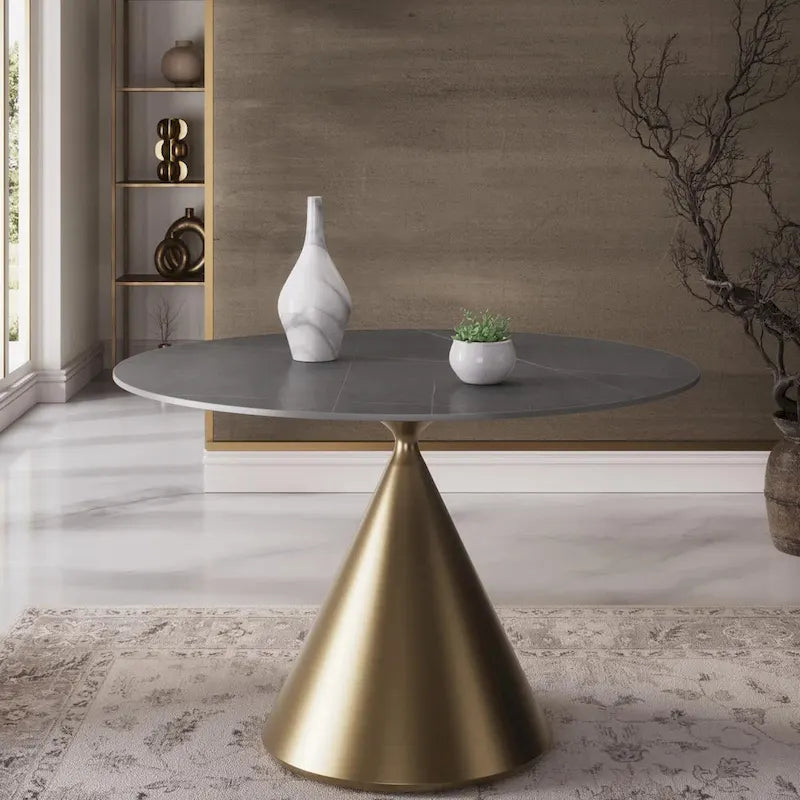Σετ Τραπεζαρίας Morden Fort Modern Luxury 5 Τεμαχίων με Στρογγυλό Τραπέζι και Καρέκλες