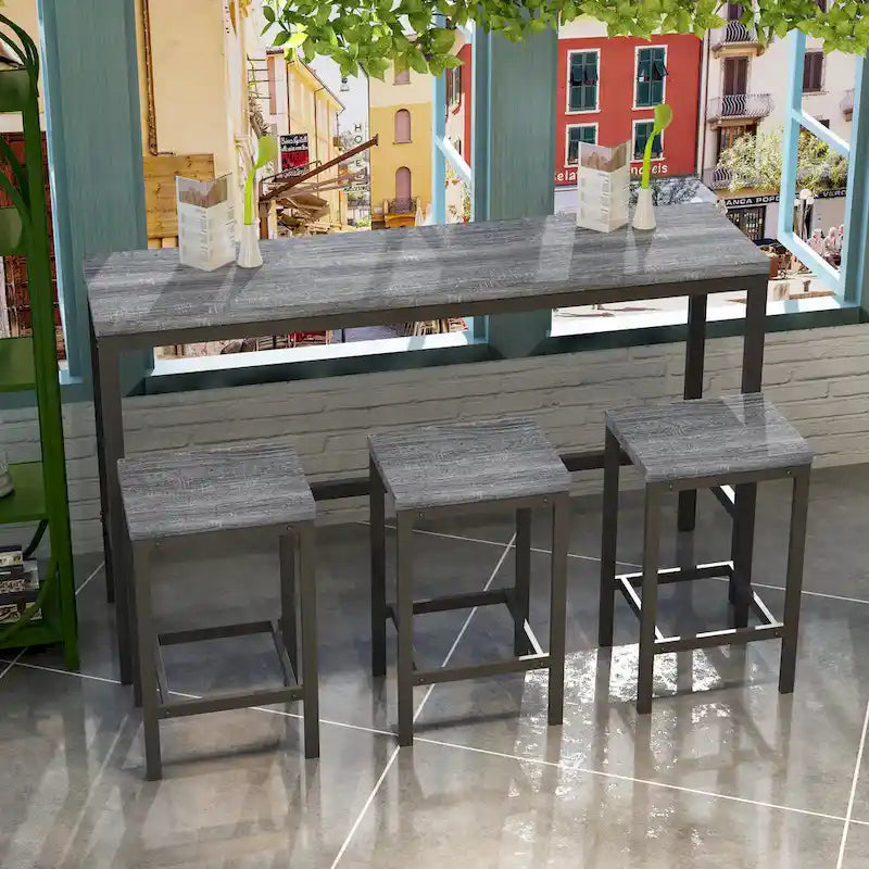 Pub Table Set with 3 Stools
