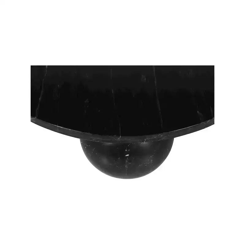 Round Marble Coffee Table with Sphere Legs, Multicolor, Seats 4â€?