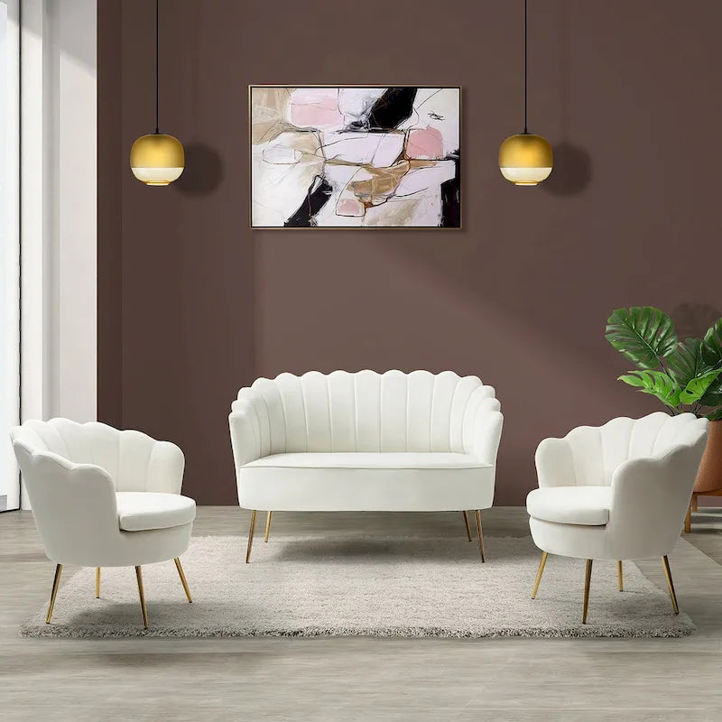 Xabier 52 in. 3 Piece Living Room Set by HULALA HOME