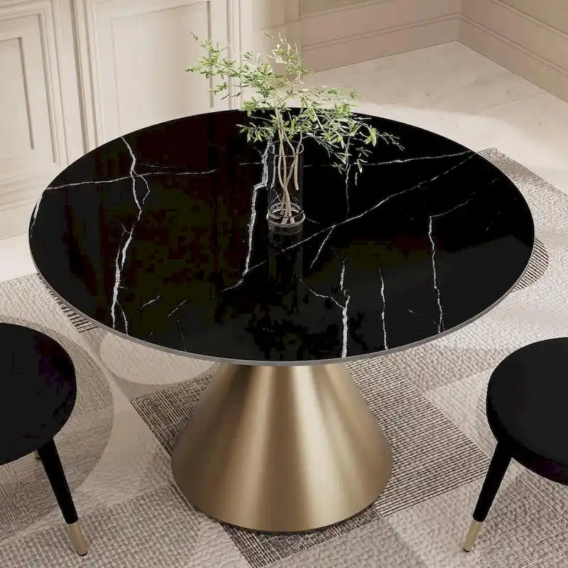 Σετ Τραπεζαρίας Morden Fort Modern Luxury 5 Τεμαχίων με Στρογγυλό Τραπέζι και Καρέκλες