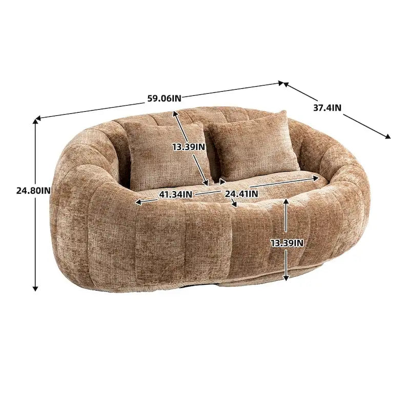 Πολυθρόνα Σακούλα Chenille Lazy Sofa