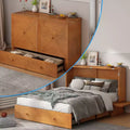 Mjkone Murphy Bed Queen, Αναδιπλούμενο κρεβάτι-ντουλάπι Cube με σταθμό φόρτισης & αποθηκευτικό χώρο