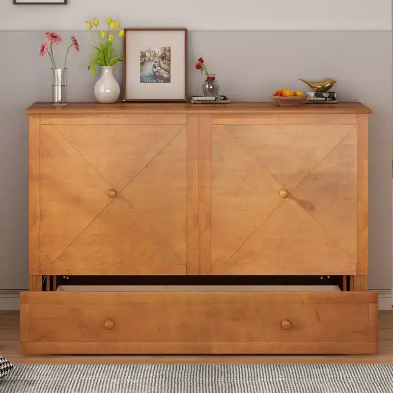 Mjkone Murphy Bed Queen, Αναδιπλούμενο κρεβάτι-ντουλάπι Cube με σταθμό φόρτισης & αποθηκευτικό χώρο