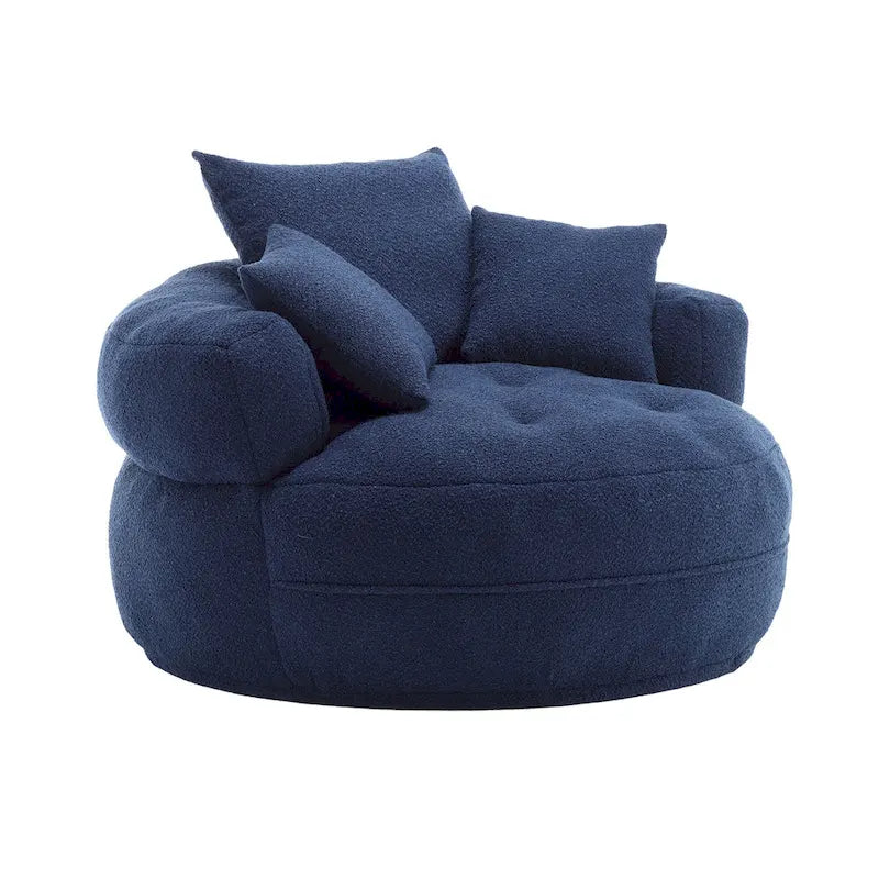 Στρογγυλή πολυθρόνα-πουφ ¨C Λευκό/Μπλε/Γκρι/Κίτρινο/Πορτοκαλί/Φούξια/Σκούρο Μπλε/Πράσινο, Μονό & Διπλό κάθισμα