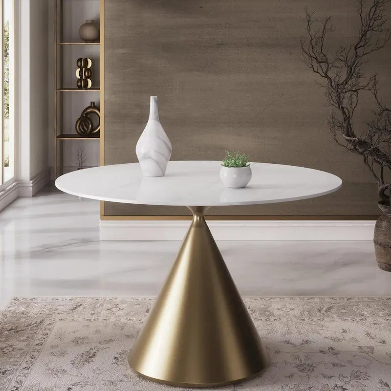 Σετ Τραπεζαρίας Morden Fort Modern Luxury 5 Τεμαχίων με Στρογγυλό Τραπέζι και Καρέκλες