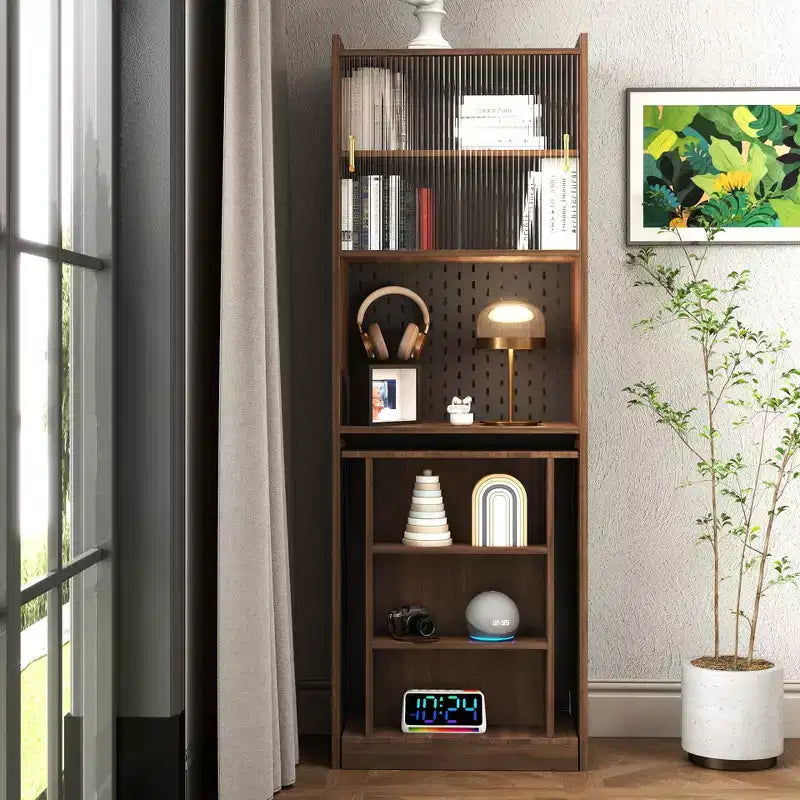 GDFStudio Sinclair Modern 36 Πτυσσόμενο Ξύλινο Γραφείο Μελέτης με Αποθηκευτικό Χώρο