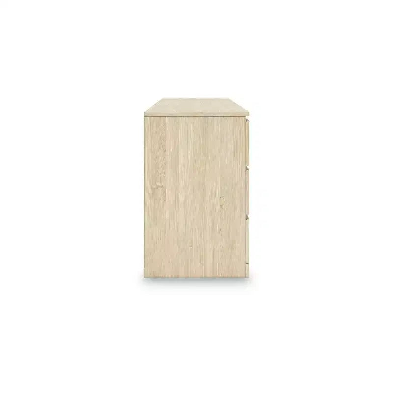 Συρταριέρα 6 συρταριών Signature Design by Ashley Modern Onita, Συρταριέρα σε φυσικό καφέ ξύλινο φινίρισμα με σχεδιασμό χωρίς πόμολα