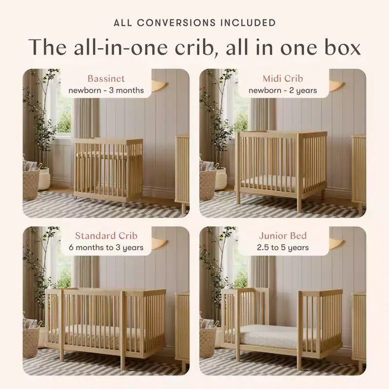 Babyletto Pogo 8-in-1 Convertible Crib with All-Stages Conversion Kits