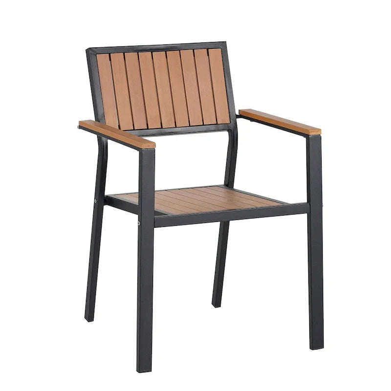 Σετ τραπεζαρίας εξωτερικού χώρου 7 τεμαχίων με πτυσσόμενο τραπέζι και 6 καρέκλες με μπράτσα