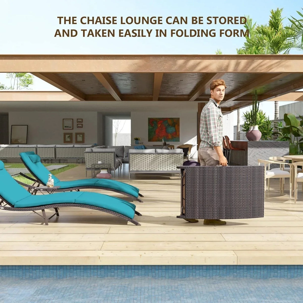 Kullavik 3-PiecesOutdoor Chaise Lounge Set