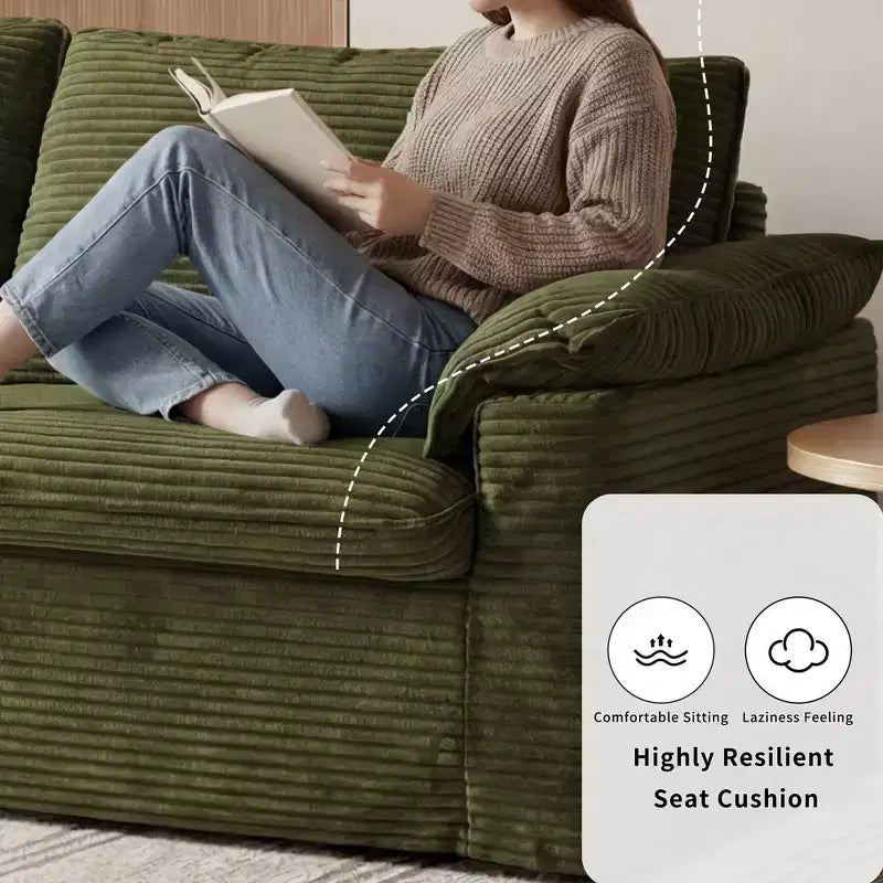 Καναπές Dyonery 86 Cloud Loveseat, Βαθύ Κάθισμα & Μαξιλάρια Φαρδύς Μπράτσων, Στιβαρός Σκελετός, Εργονομικός Σχεδιασμός που Επιτρέπει την Αναπνοή του Υφάσματος