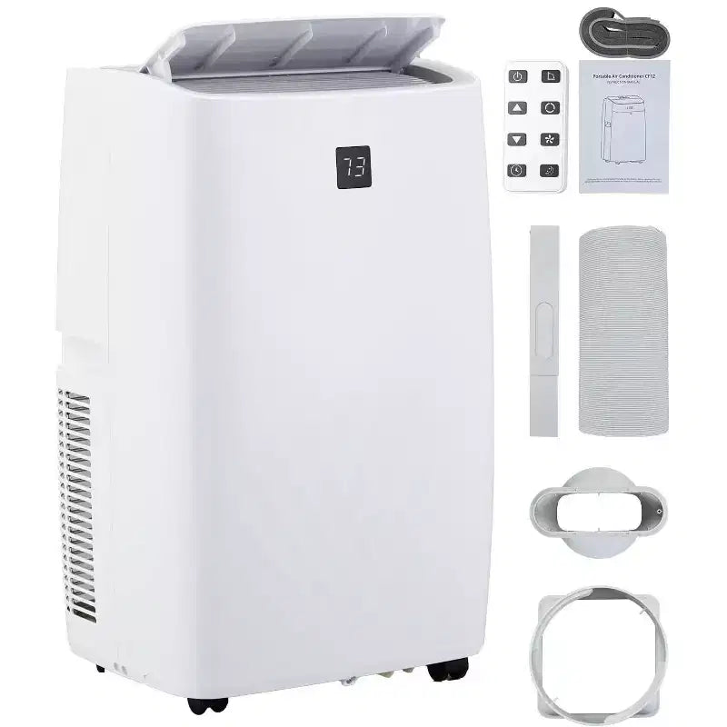 Φορητό κλιματιστικό 14000 BTU, Κλιματιστικό με τηλεχειριστήριο, Λειτουργία ψύξης, ανεμιστήρα και αφύγρανσης, Λειτουργία ύπνου/Χρονοδιακόπτης 24 ωρών, Καλύπτει χώρους έως 65 τ.μ.