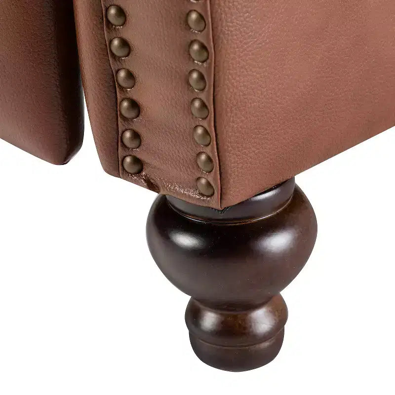 Σετ 2 Πολυθρόνων Elisabete Modern Wingback από Γνήσιο Δέρμα με Ανακλινόμενο Μηχανισμό και Διακοσμητικά Τρουκς για το Σαλόνι και την Κρεβατοκάμαρα| ART OF LIVING DESIGNS