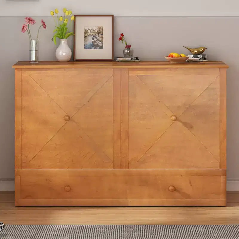 Mjkone Murphy Bed Queen, Αναδιπλούμενο κρεβάτι-ντουλάπι Cube με σταθμό φόρτισης & αποθηκευτικό χώρο