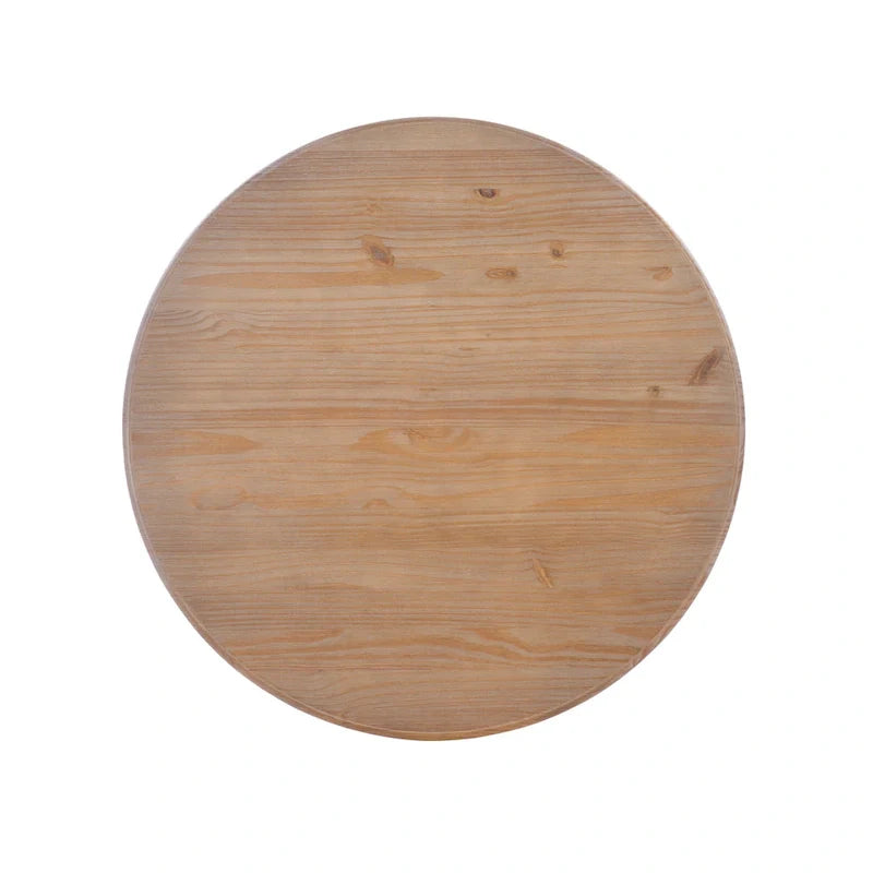 Round Solid Wood Pedestal Table