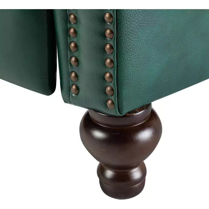 Σετ 2 Πολυθρόνων Elisabete Modern Wingback από Γνήσιο Δέρμα με Ανακλινόμενο Μηχανισμό και Διακοσμητικά Τρουκς για το Σαλόνι και την Κρεβατοκάμαρα| ART OF LIVING DESIGNS
