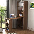 GDFStudio Sinclair Modern 36 Πτυσσόμενο Ξύλινο Γραφείο Μελέτης με Αποθηκευτικό Χώρο