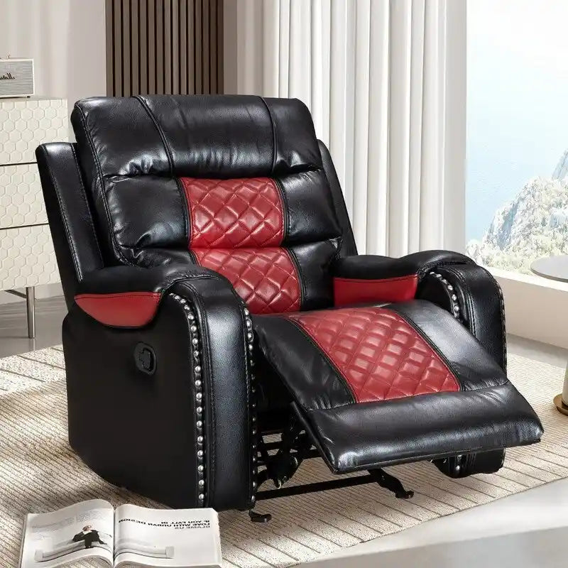 Μεγάλη Πολυθρόνα Recliner Αμερικάνικου Σχεδιασμού από Τεχνητό Δέρμα για το Σαλόνι