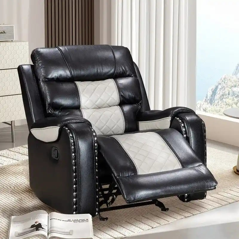 Μεγάλη Πολυθρόνα Recliner Αμερικάνικου Σχεδιασμού από Τεχνητό Δέρμα για το Σαλόνι
