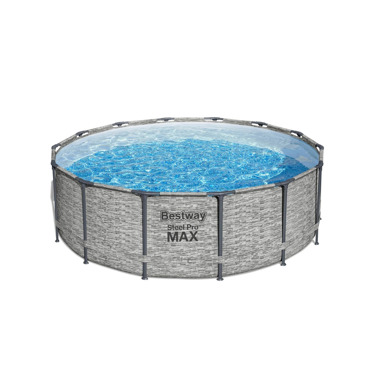 Στρογγυλή υπέργεια πισίνα Bestway Steel Pro MAX με αντλία και κάλυμμα