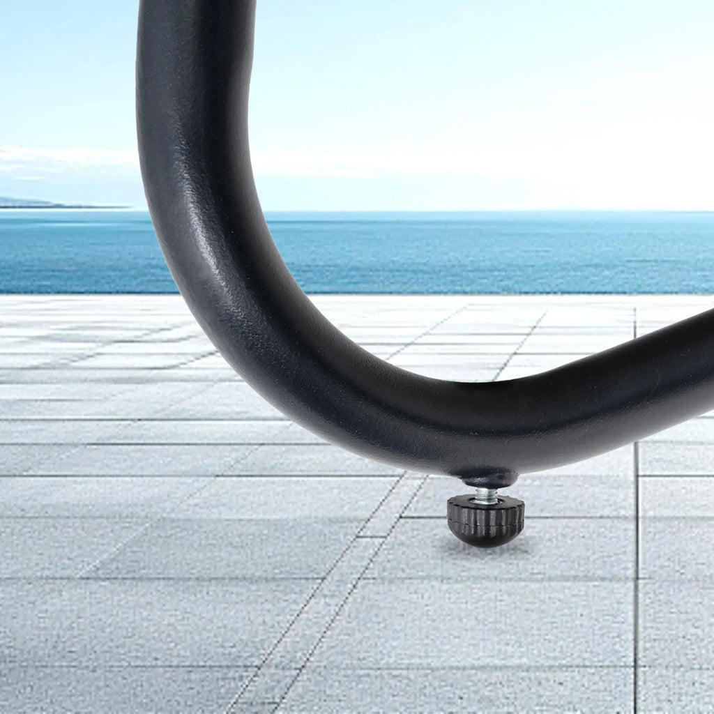 Διπλή πολυθρόνα Papasan Loveseat με μαξιλάρι, από ρατάν PE παντός καιρού και μεταλλικό σκελετό για εσωτερικούς και εξωτερικούς χώρους