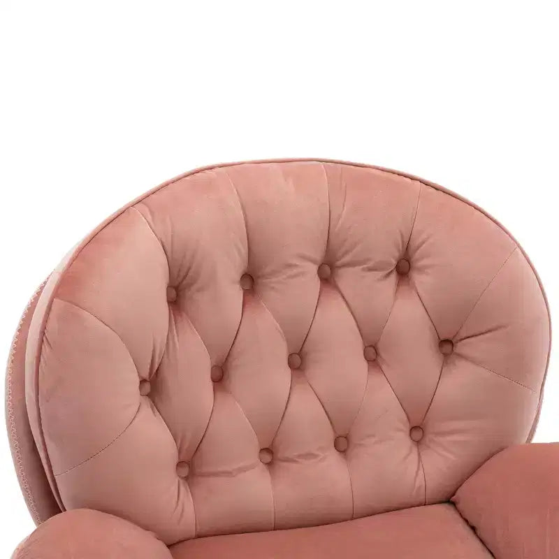 Πολυθρόνα Velvet Accent Okak με υποπόδιο, μοντέρνα πολυθρόνα σαλονιού χωρίς μπράτσα σε στυλ Mid-Century, μαλακή και άνετη πολυθρόνα για παρακολούθηση τηλεόρασης, gaming