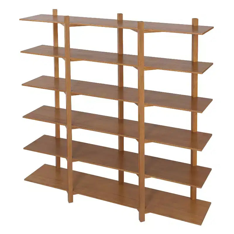 Ράφι Βιβλιοθήκη Christopher Knight Home Elliot Modern Wood 6 Επιπέδων Ανοιχτής Αποθήκευσης