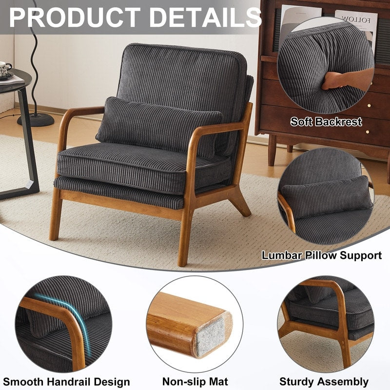 Mid Century Modern Upholstered Accent Chair