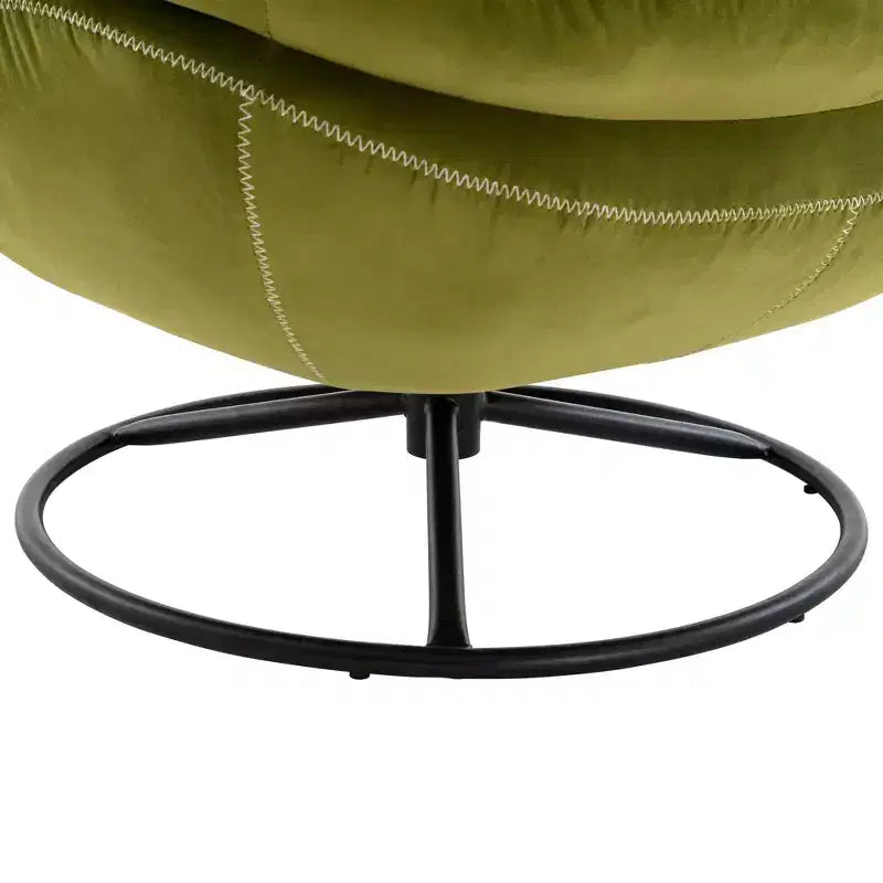 Πολυθρόνα Velvet Accent Okak με υποπόδιο, μοντέρνα πολυθρόνα σαλονιού χωρίς μπράτσα σε στυλ Mid-Century, μαλακή και άνετη πολυθρόνα για παρακολούθηση τηλεόρασης, gaming