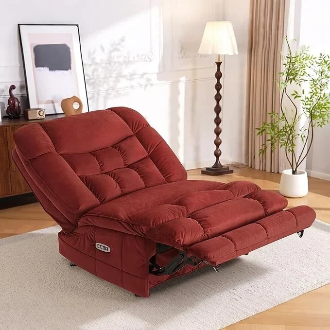 Πολυθρόνα relax MCombo υπερμεγέθης με διπλό μοτέρ χωρίς μπράτσα, ηλεκτρική πολυθρόνα λικνιζόμενη Zeroarms ιδανική για το σαλόνι, υφασμάτινη PR607