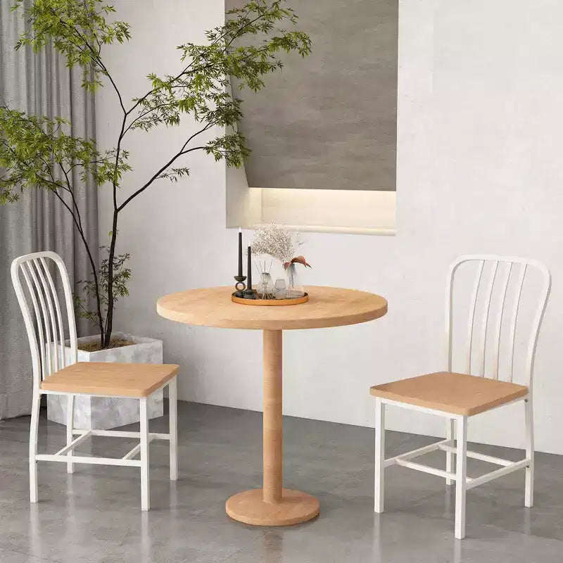 High Back Dining Chairs Set of 2 with Metal Frame & Footrests, Navy, Kitchen & Dining Room Chairs