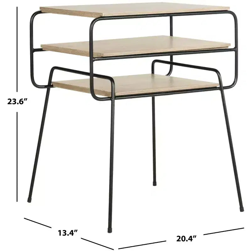 Marcel Round End Table, Light Grey Modern Side Table for Living Room or Bedroom