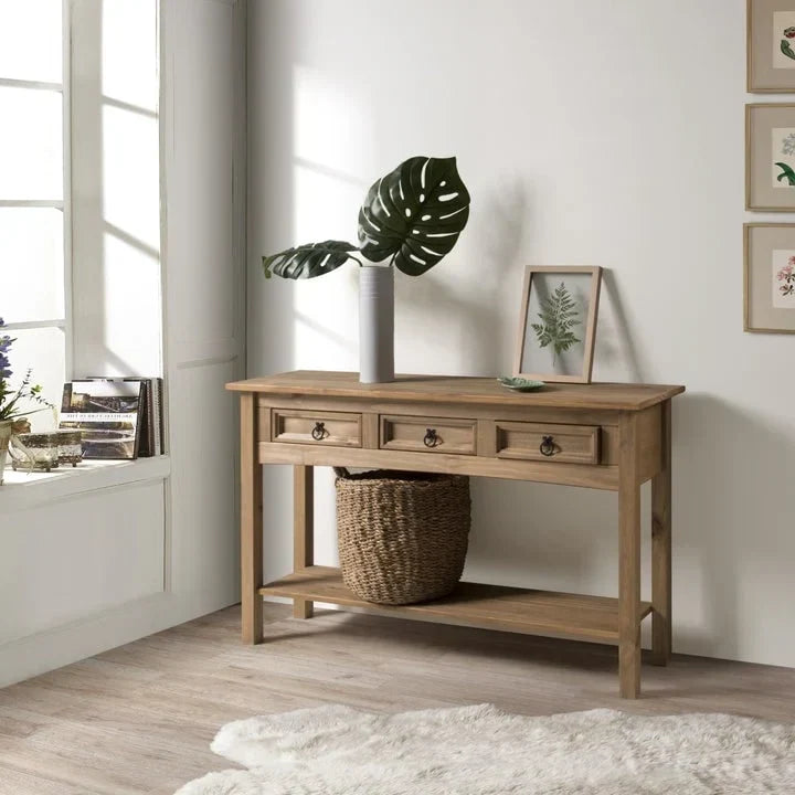 Ξύλινη Κονσόλα Τραπεζαρίας με 3 Συρτάρια Corona | Furniture Dash - N/A