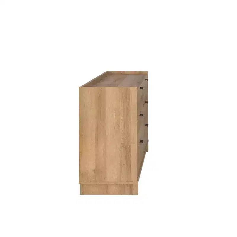 52.5-Inch Wide Modern 6-Drawer Dresser, Spacious Chest of Drawers for Bedroom