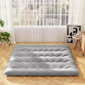 Japanese Floor Futon Mattress with Washable Cover & Carry Bag, Twin/Full/Queen/King, Grey