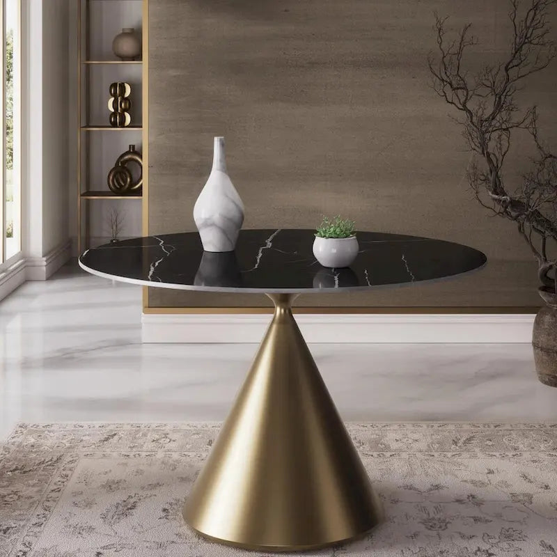 Σετ Τραπεζαρίας Morden Fort Modern Luxury 5 Τεμαχίων με Στρογγυλό Τραπέζι και Καρέκλες