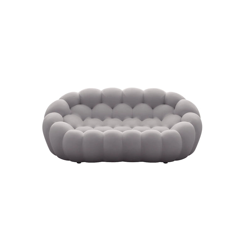 2-Seat Bubble Curved Lazy Sofa Honeycomb Shaped with 3D Textile Fabric for Living Room Salon Apartment