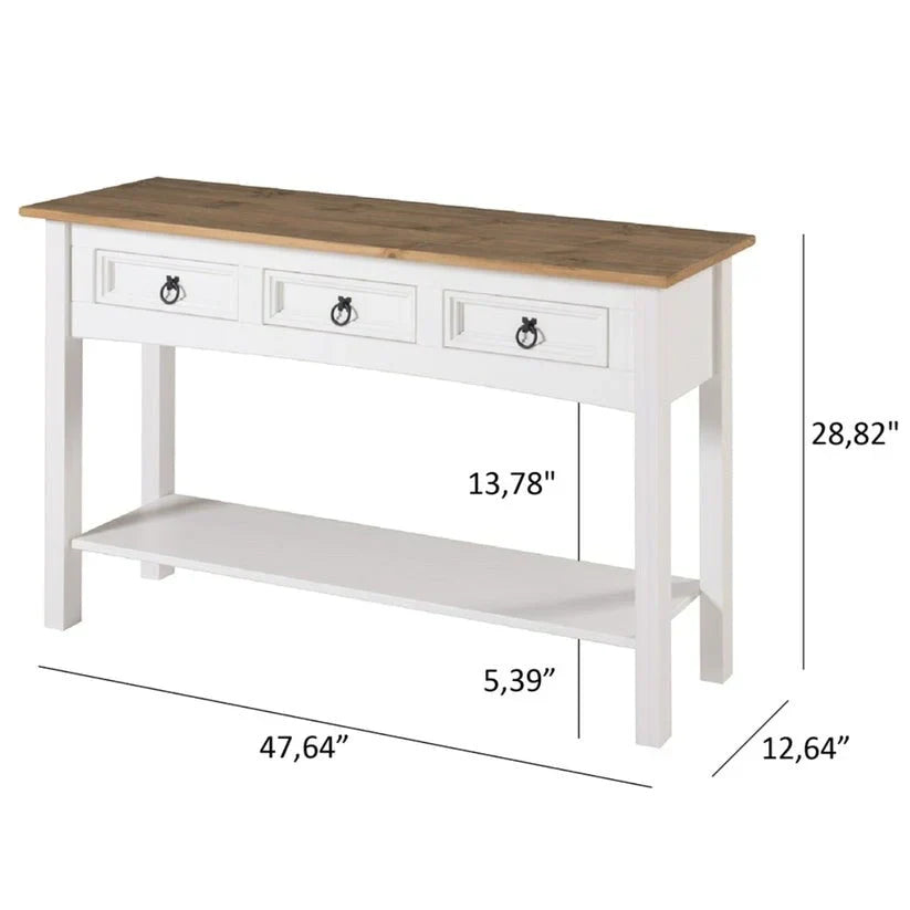 Ξύλινη Κονσόλα Τραπεζαρίας με 3 Συρτάρια Corona | Furniture Dash - N/A
